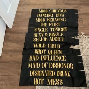 Bachelorette party sashes